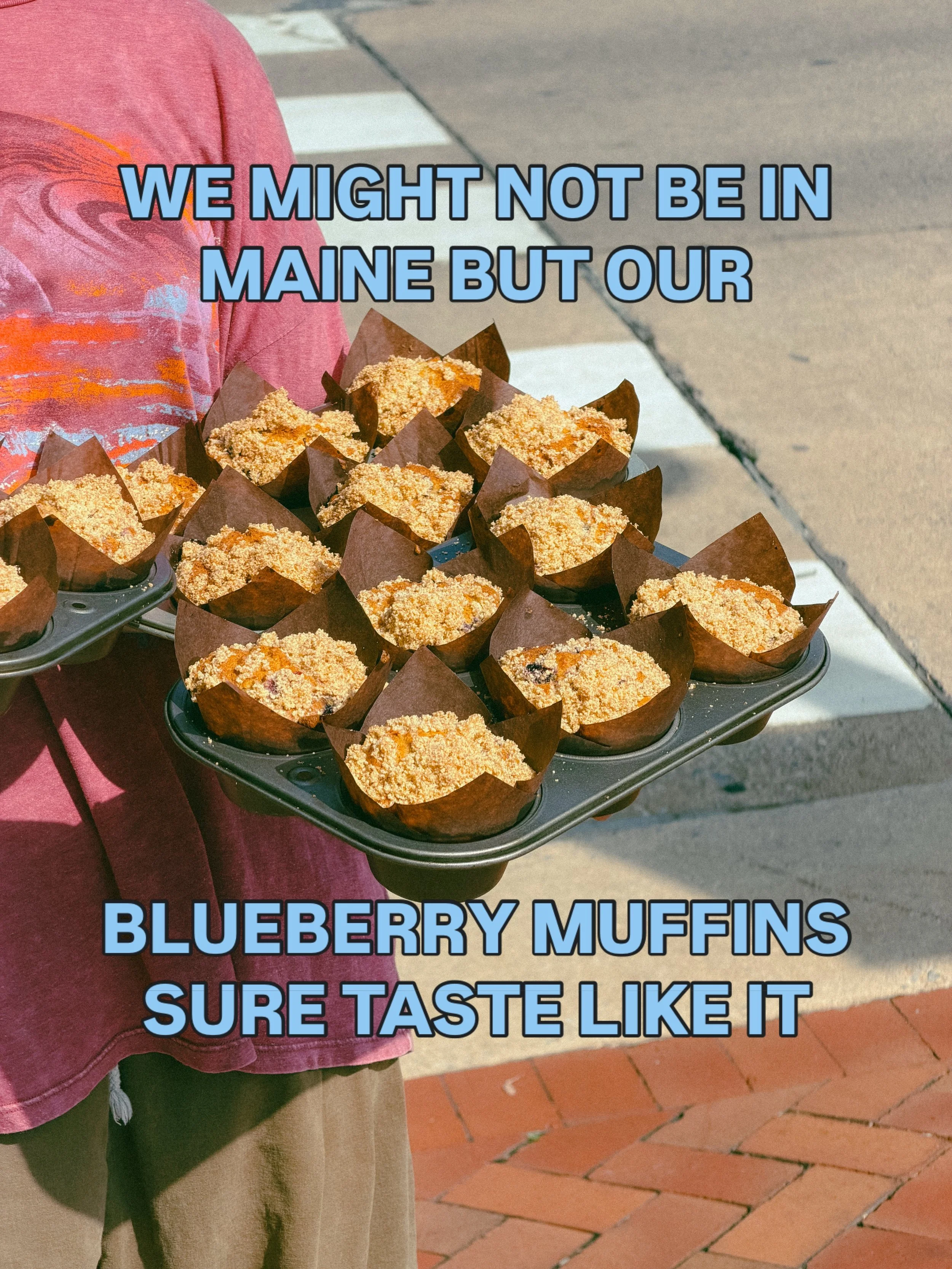 🫐🫐🫐🫐🫐🫐🫐🫐🫐🫐🫐🫐
No sweetie, we have Maine at home!
🫐🫐🫐🫐🫐🫐🫐🫐🫐🫐🫐🫐

#glutenfree #muffins #localcoffee
