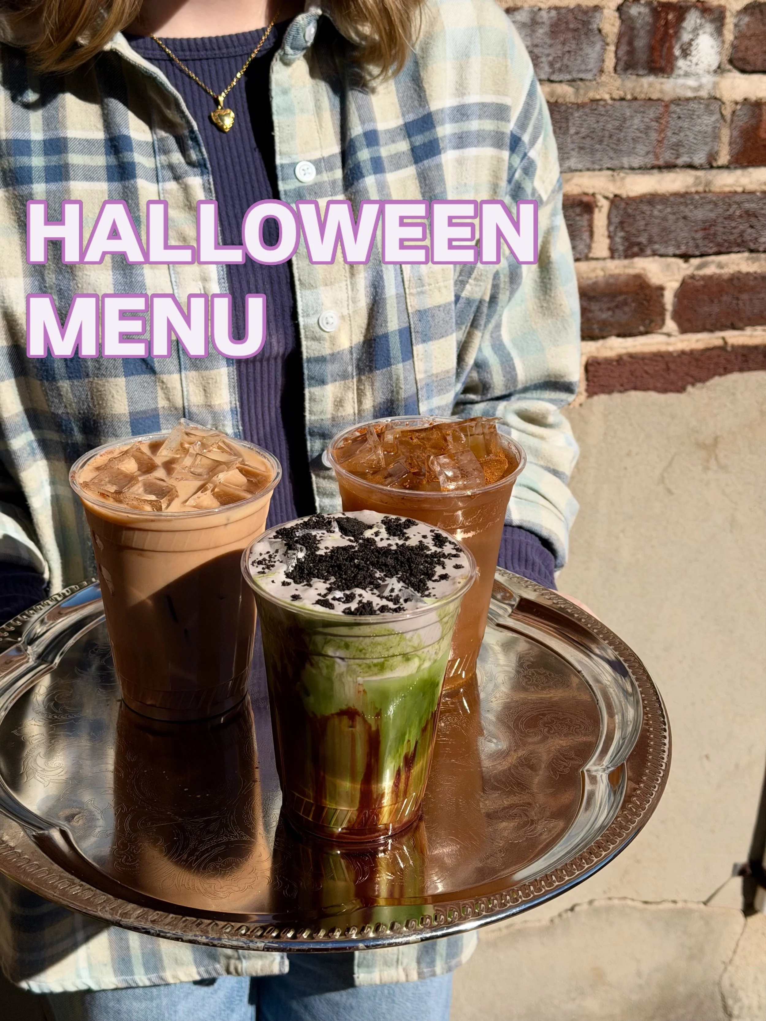 🕸️ IT&rsquo;S SPOOKY WEEK!!! 🕸️

Scarily delicious new specials are dropping tomorrow, Tuesday the 27th! 🖤🎃🧹 (but don&rsquo;t worry we still have our fall drinks)

HALLOWEEN MENU:

👻 Hayride Chai 
{local apple cider from @ivyhillfarm1 , organic