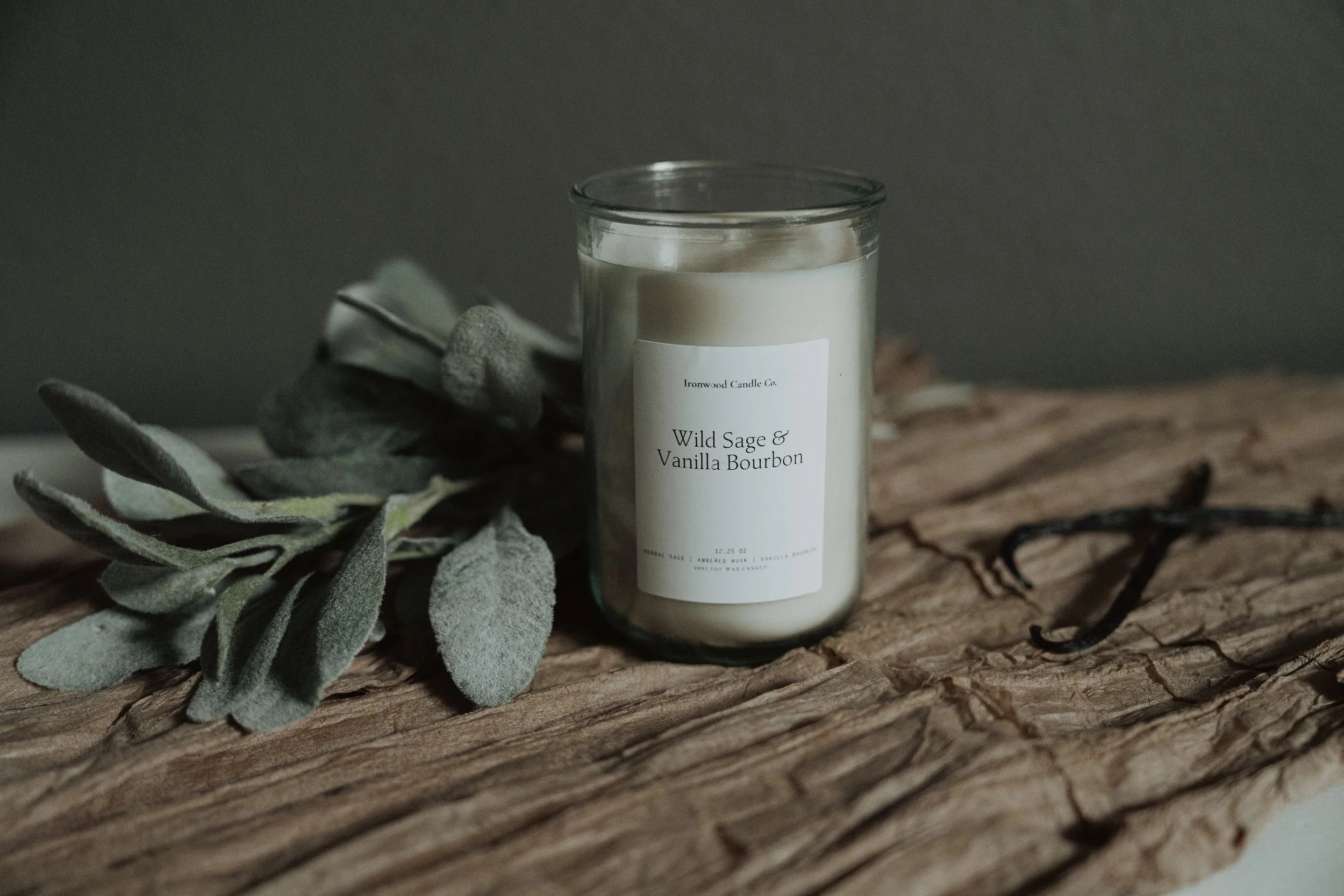 Wild Sage & Vanilla Bourbon Candles
