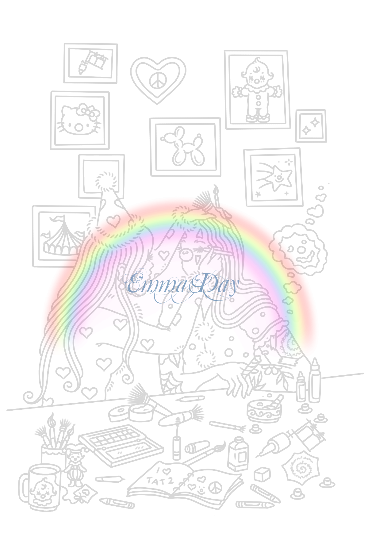 coloring page digital download #19♡