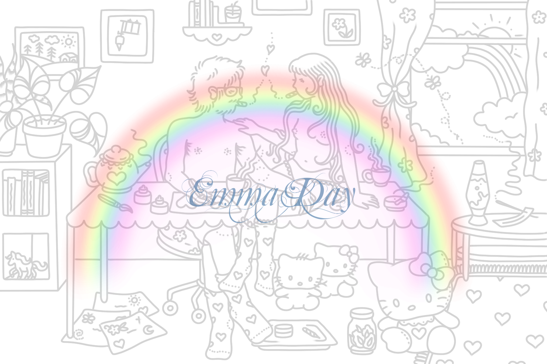 coloring page digital download #3♡