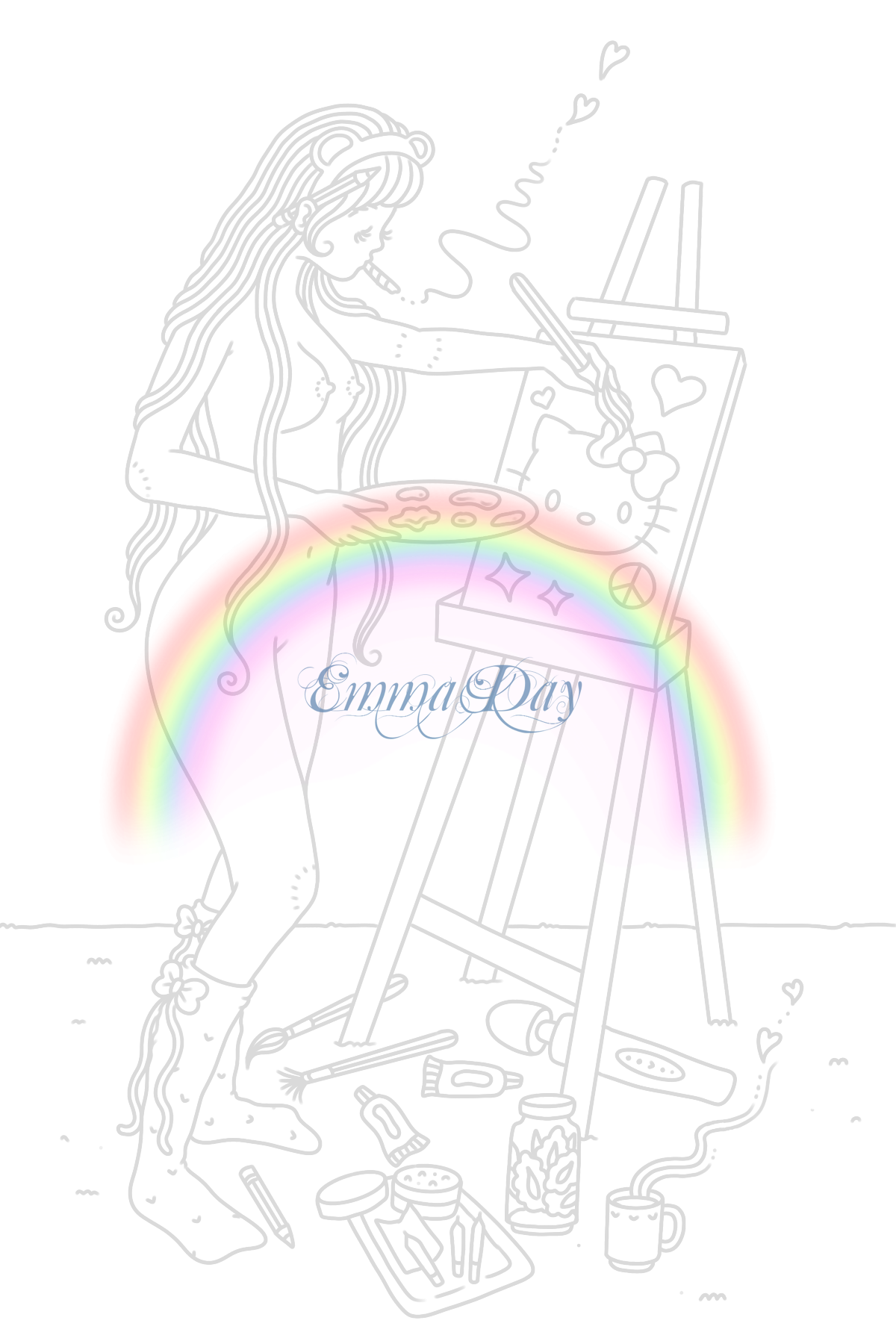coloring page digital download #20♡