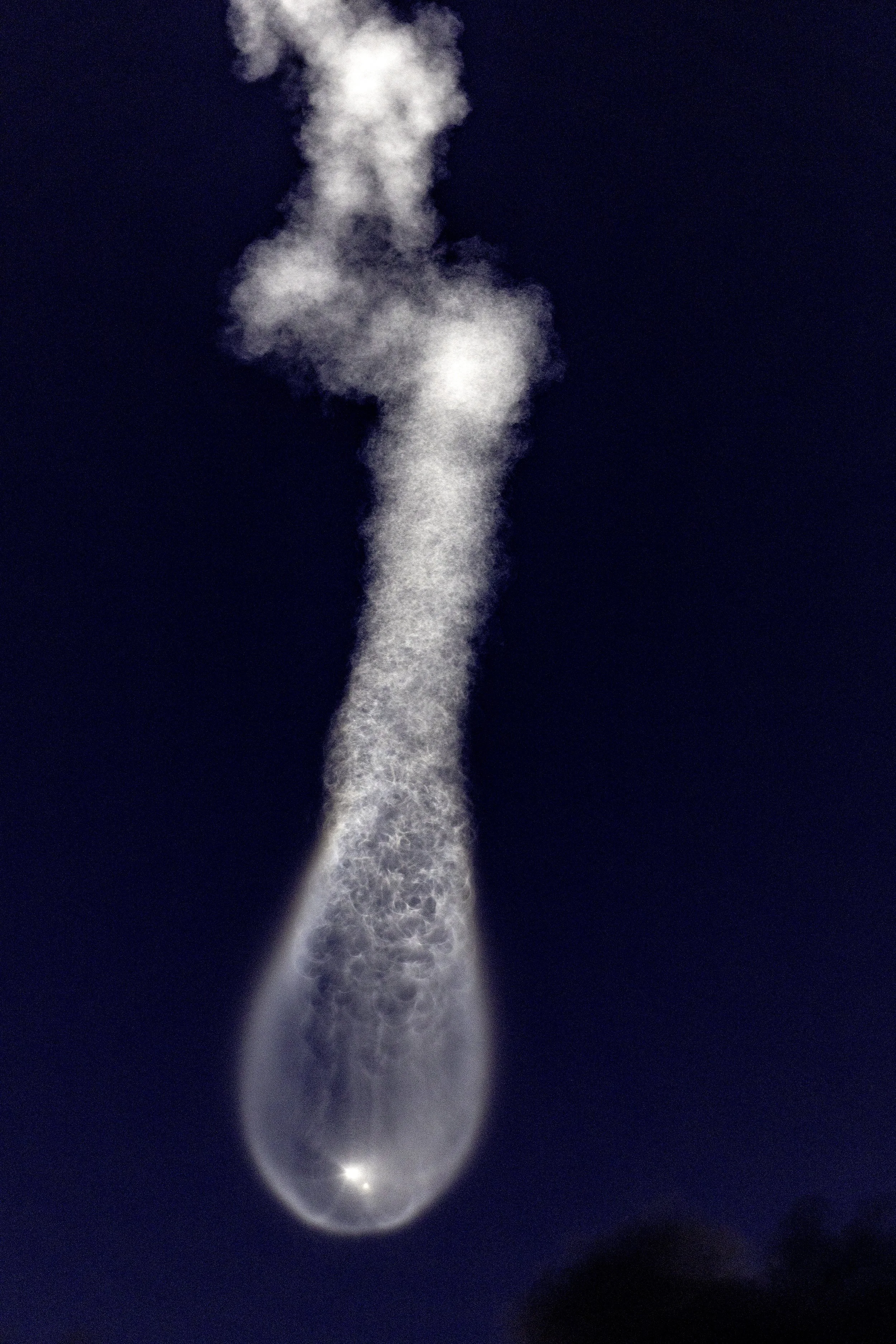 Jellyfish cloud after a Falcon 9 rocket launch