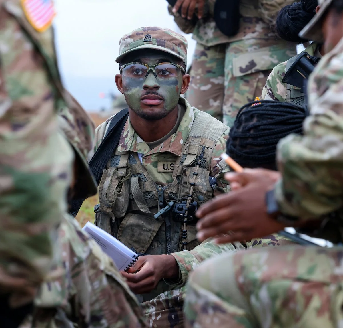 FAMU Army ROTC members drill on a foggy February morning