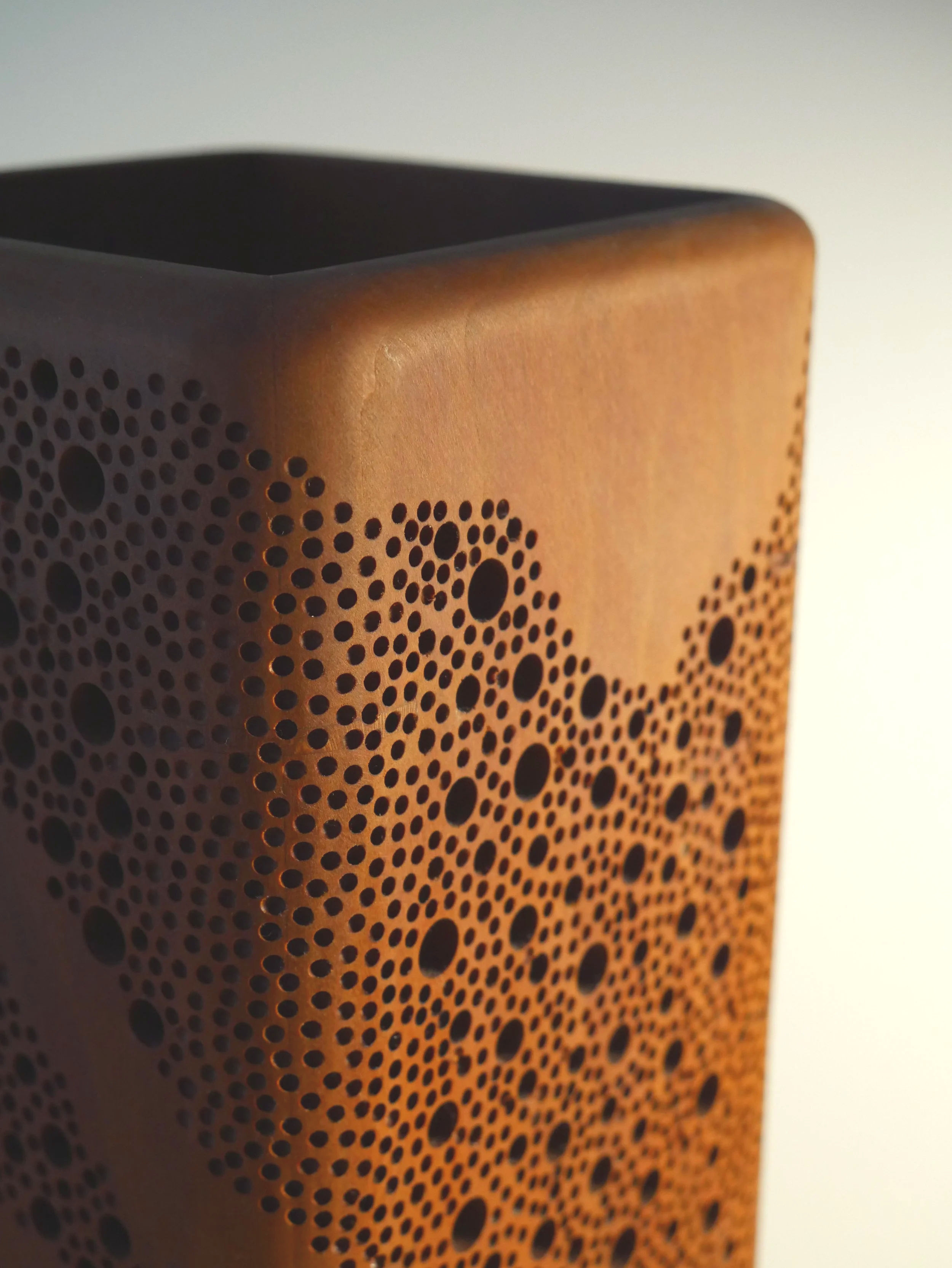 tall constellation lamp: cherry wood, 5L x 5W x 15H, $300