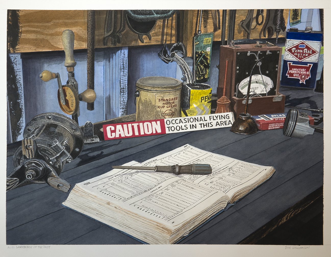 "Old Auto Workbench Of the Past"