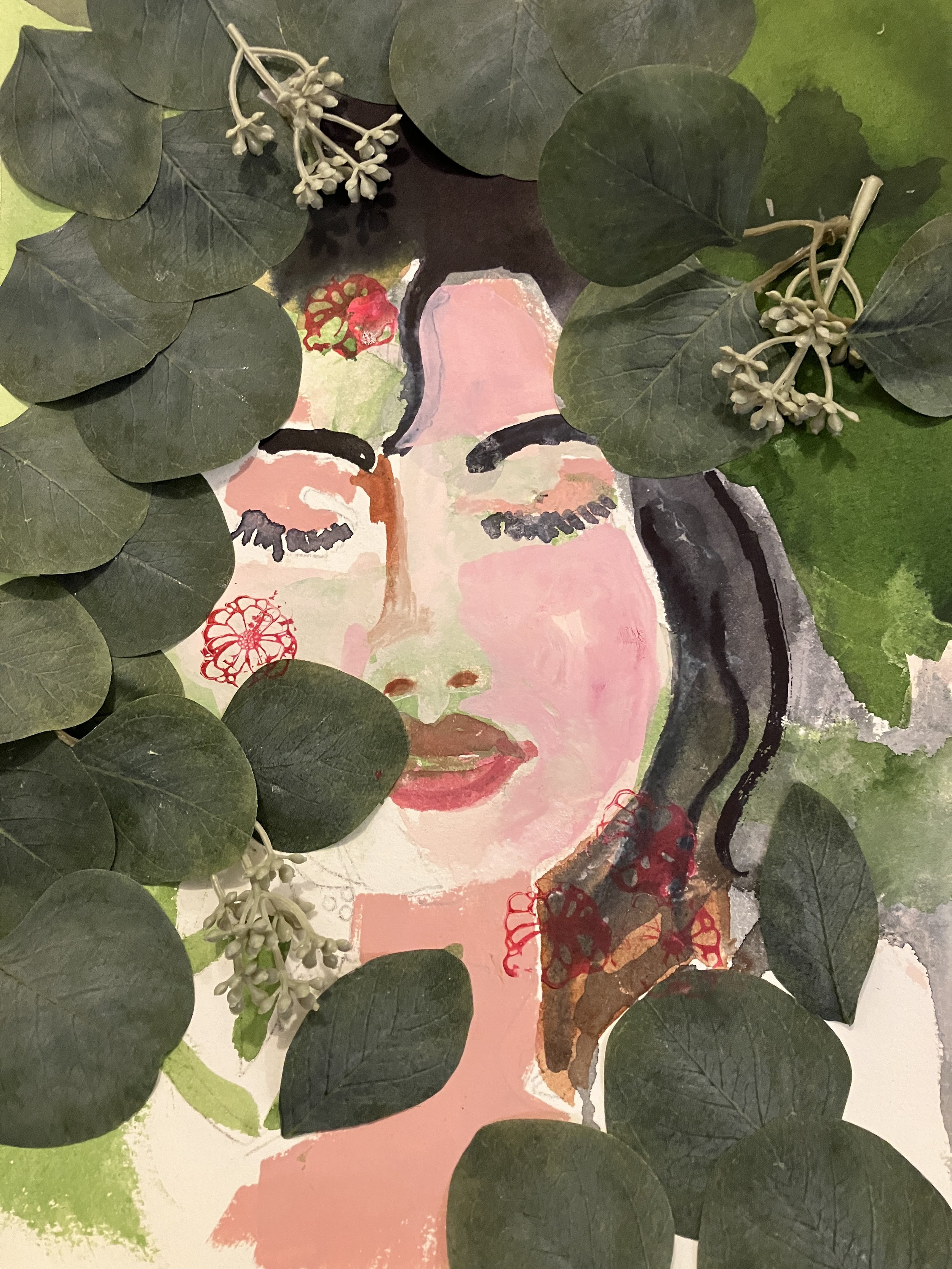 Girl with Leaves
 In Her Hair