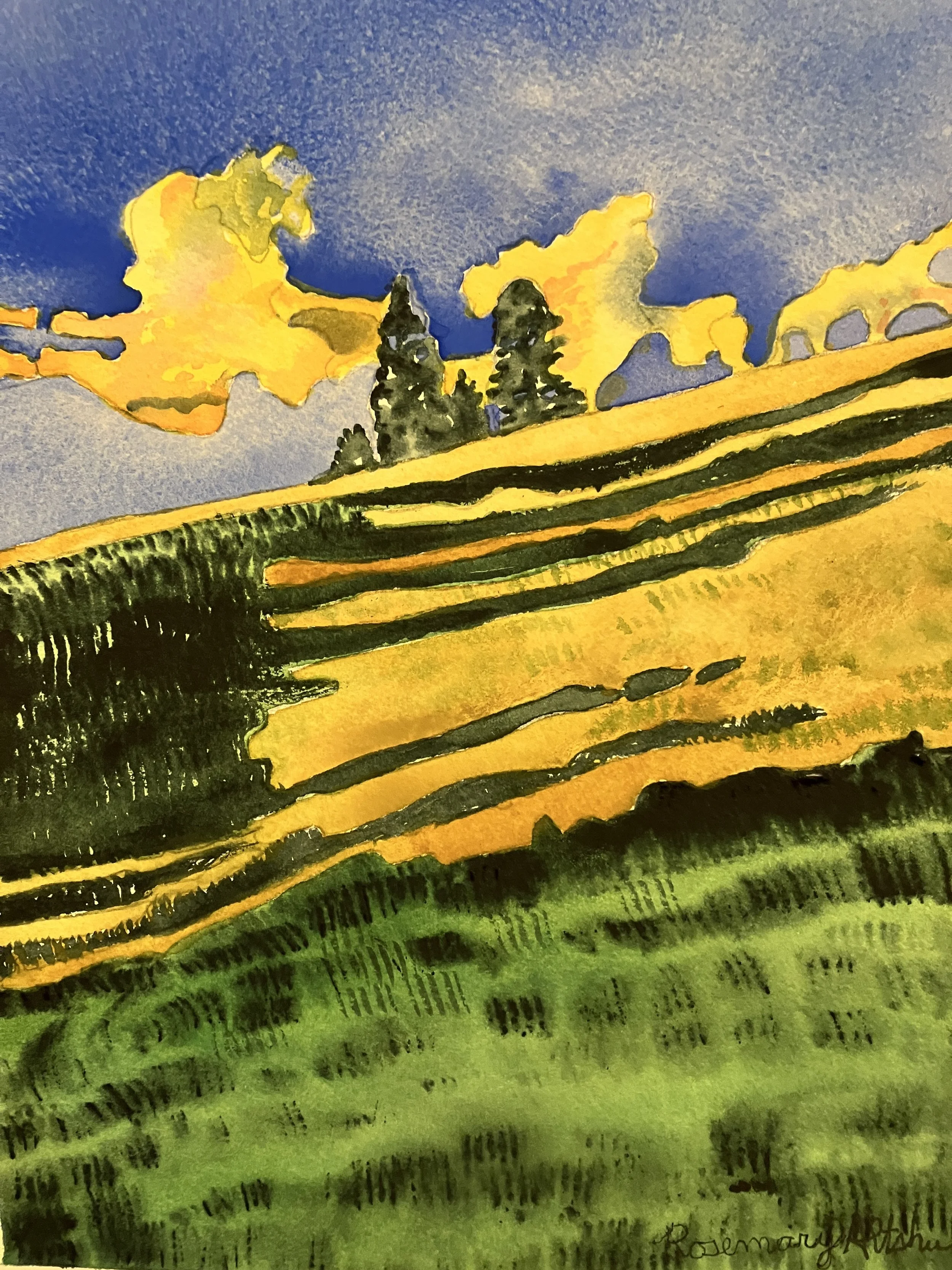 Field And Sky Painting