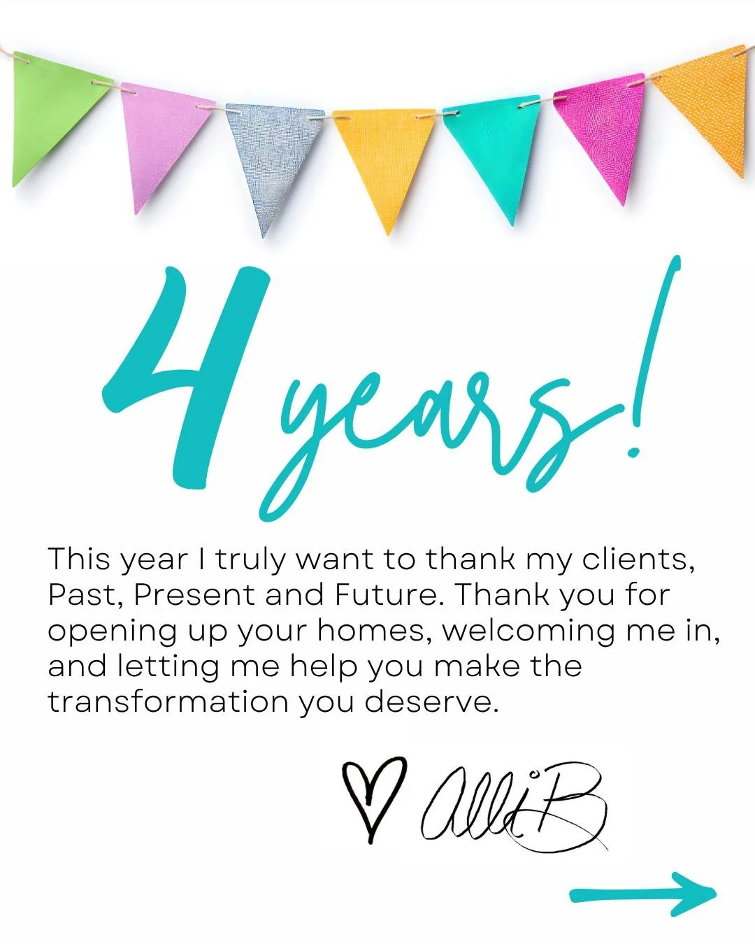 Alli B Organizing is 4 YEARS OLD 🩵🩷

Every day I realize how lucky I am to be able to spend my time helping each and every one of you. From a small pantry, to a full garage or even an entire home... each project is special in its own way.

And my c