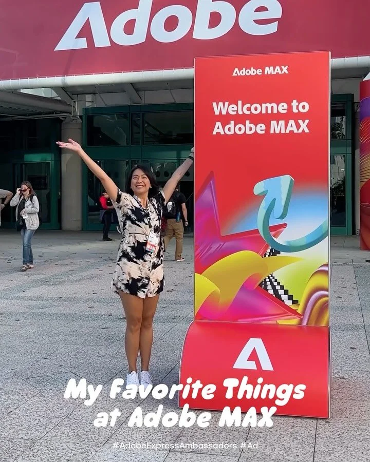 Who&rsquo;s ready for Adobe MAX?! 🙋🏻&zwj;♀️ As I wait for things to kick off at the @adobeexpress Summit, I can&rsquo;t help but look back at the past two years and be super grateful for the opportunity to come back for year three. 🥹

From keynote
