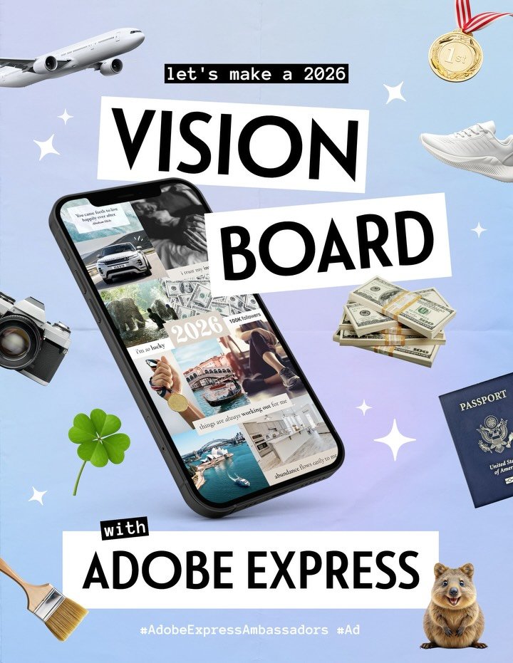 Your phone is the thing you see most&hellip; why not make it a portal to your future self? 💫

Build your 2026 vision board with @adobeexpress! Creating a visual representation of your desires and honing in on the *feelings* you want to invoke (abund