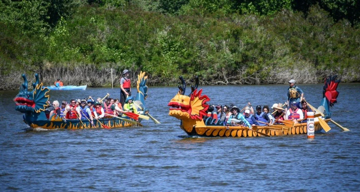 Ridgefield Dragon Boat rides on Lake River