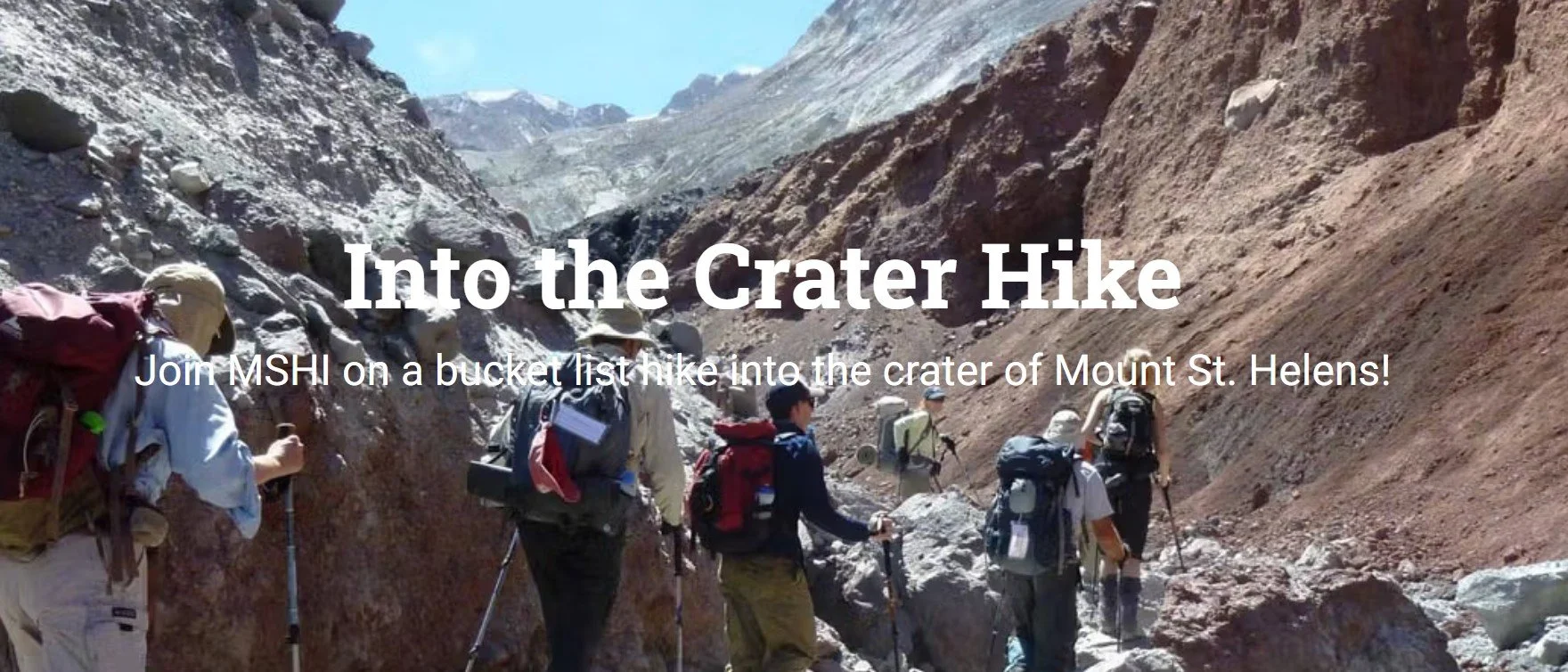 Into the Crater Guided Hike Adventure with Mt. St. Helen's Institute