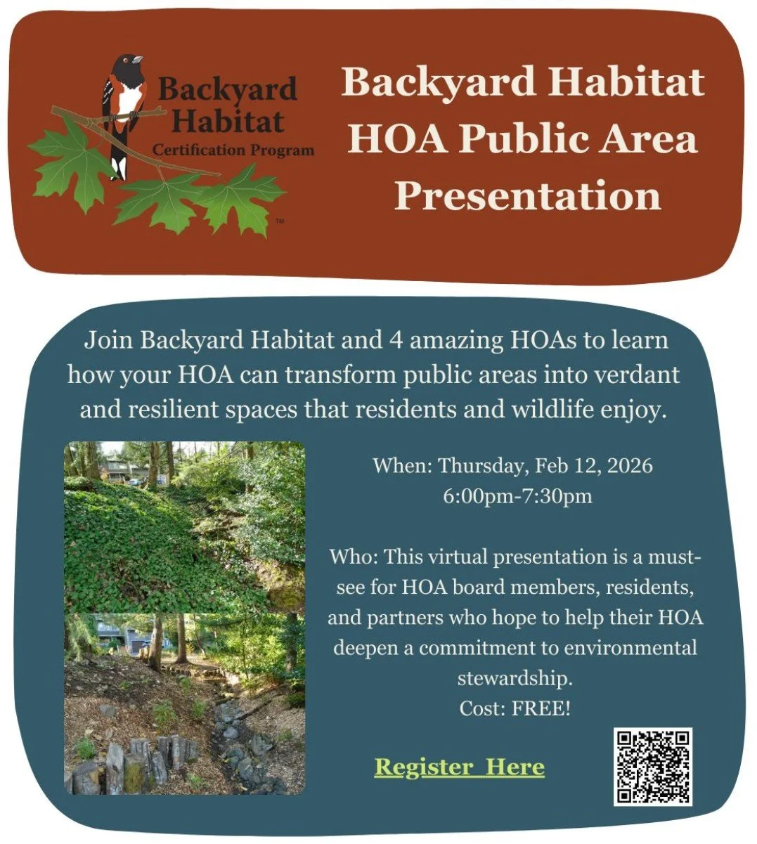 Backyard Habitat HOA Public Area - Presentation