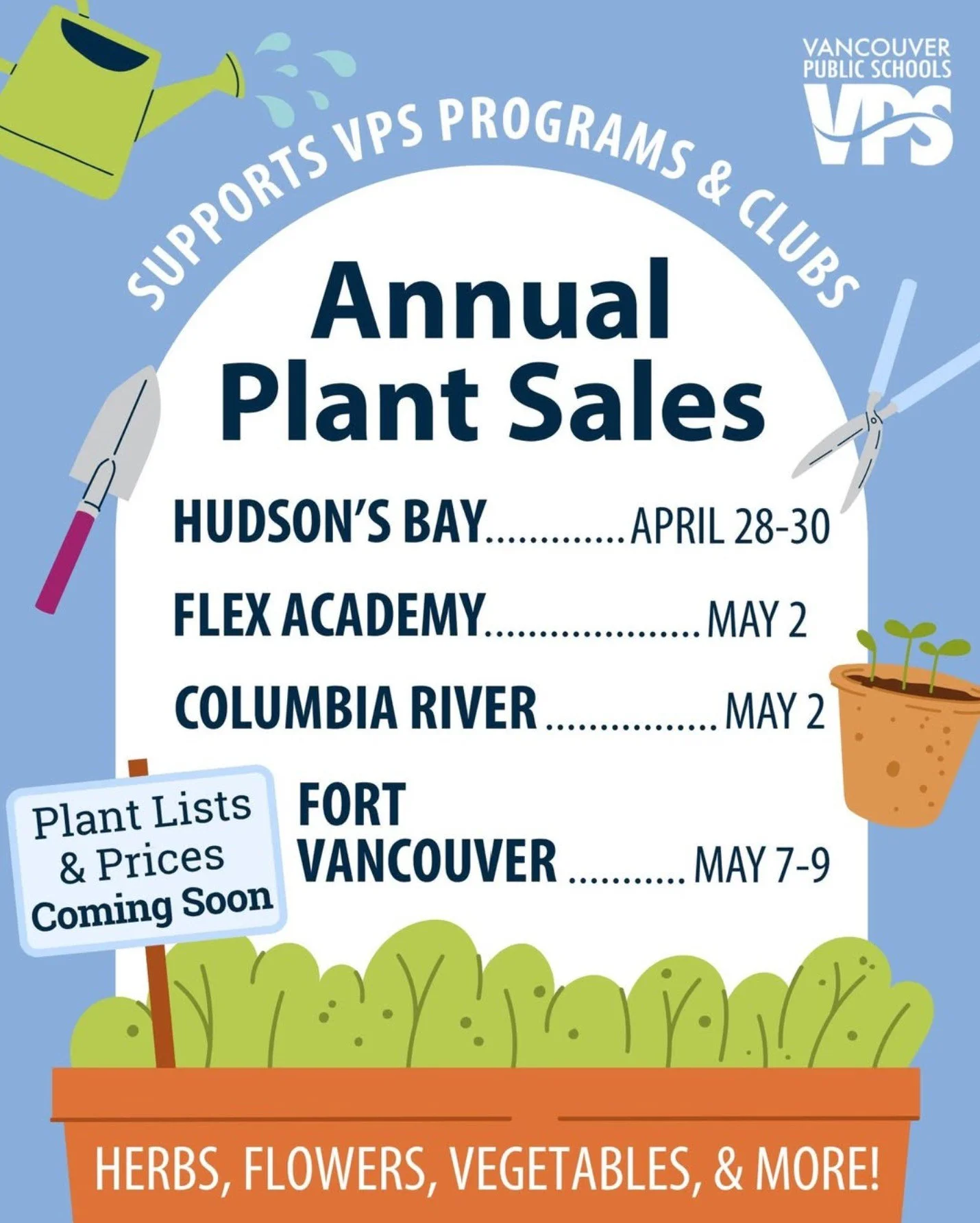 VPS High School Plant Sale