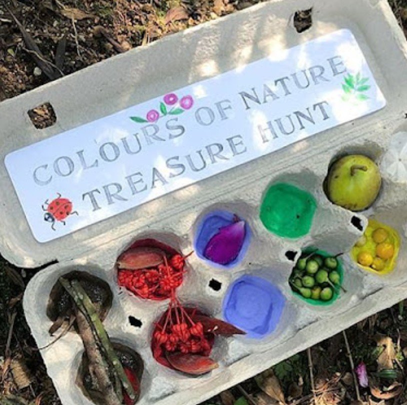 Camas Library Nature Color scavenger hunt for PreK youth