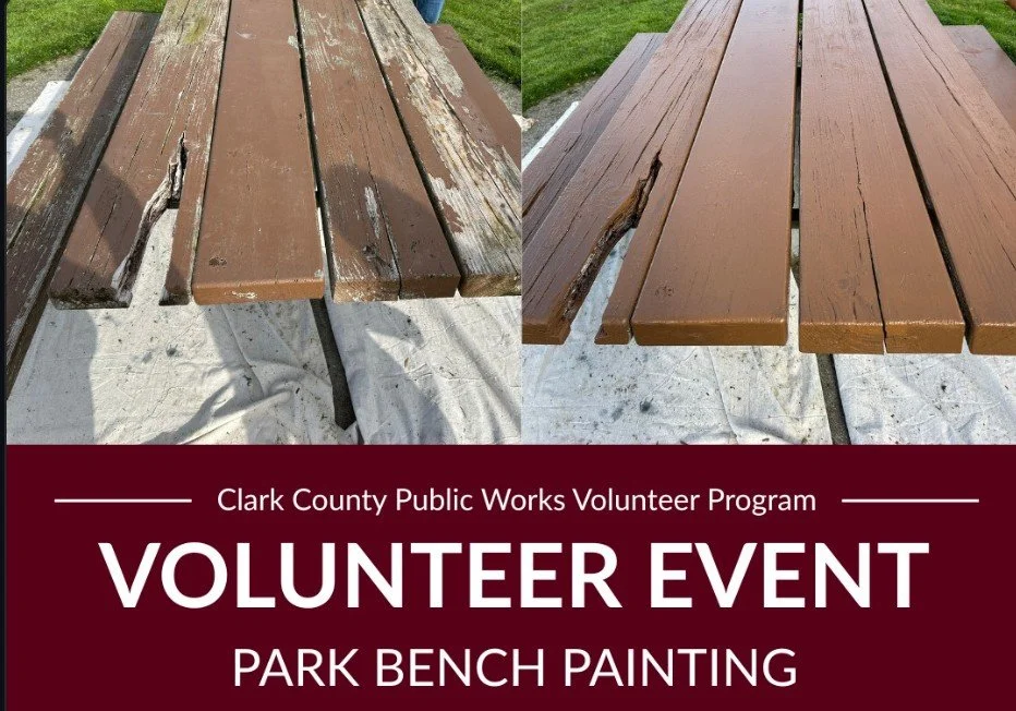 Lewisville Park Bench painting volunteer event