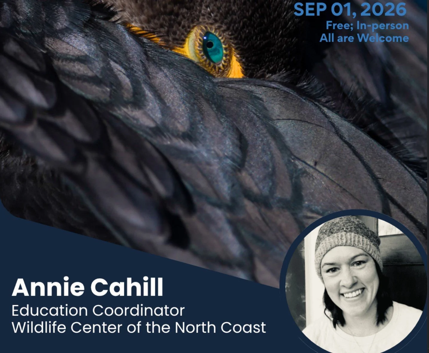 Vancouver Audubon guest speaker Annie Cahill from the Wildlife Center of the North Coast