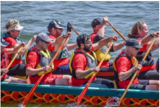 Dragon boat racing for visually impaired 