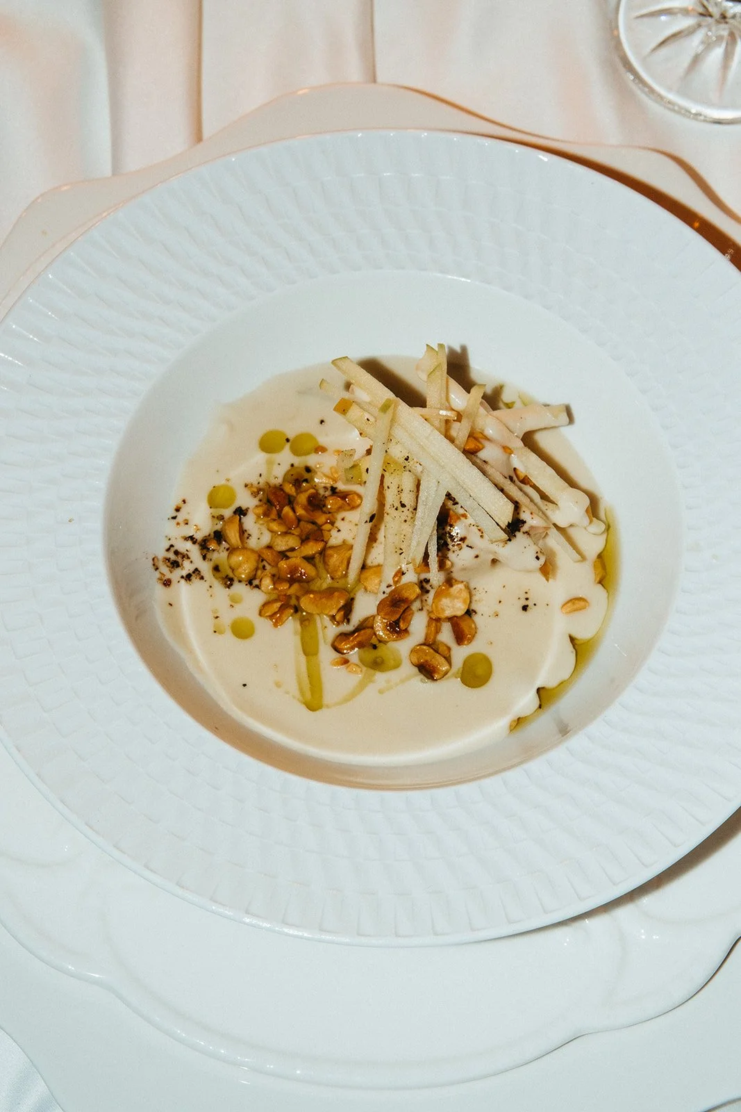 Cauliflower Soup with Apple &amp; Hazelnut