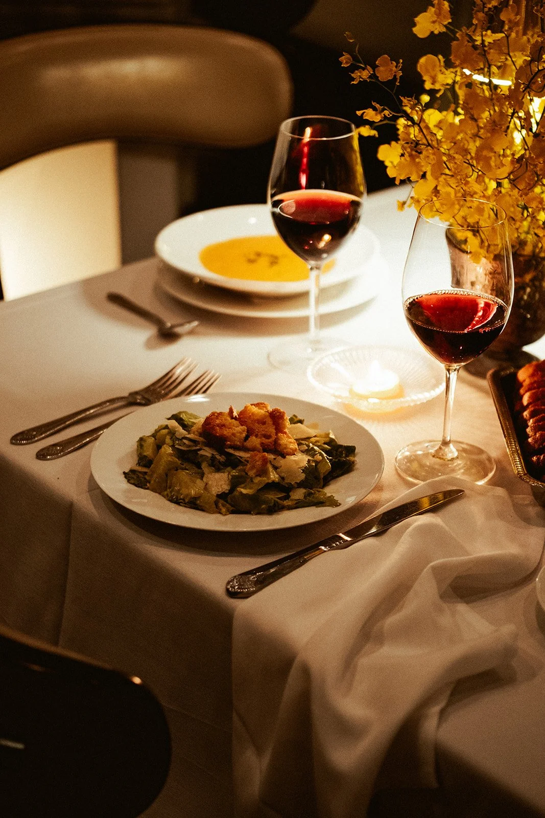 Caesar Salad &amp; Lobster Bisque