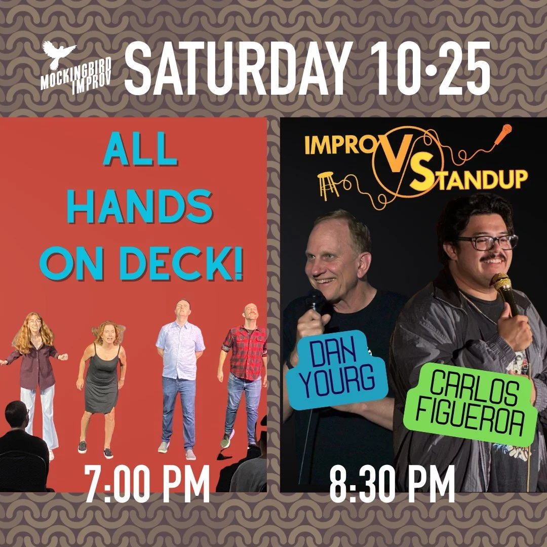 You know em you love em AHOD and VS! The laughs don't stop when these crews get up on stage! Srsly- you might want em to stop. They won't. Tickets link in tree.
#sandiegoimprov #sandiegocomedyscene #libertystationsandiego #ntcartsdistrict #sandiegos