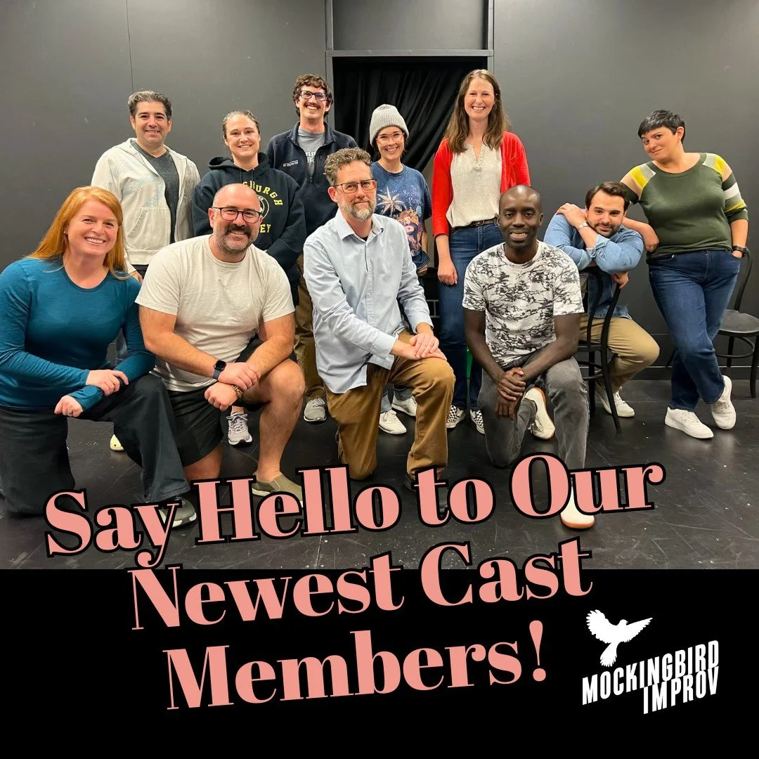 L to R: Angela, Asaf, Evan, Allison, Ryan, Patrick, Holly, Erica, Kojo, Alex, Jen (plus folks not present: Crizzy, Shayna, Eliza, Kaitlyn) We can't wait to see you spark and glow! #improv &hearts;