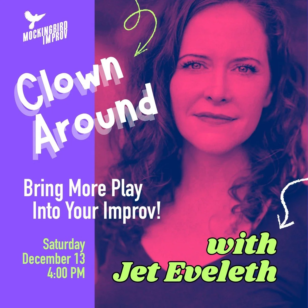 NEW class just added with Jet Eveleth: Satuday Dec 13 at 4pm Clown Around! Workshops link in tree 🎄