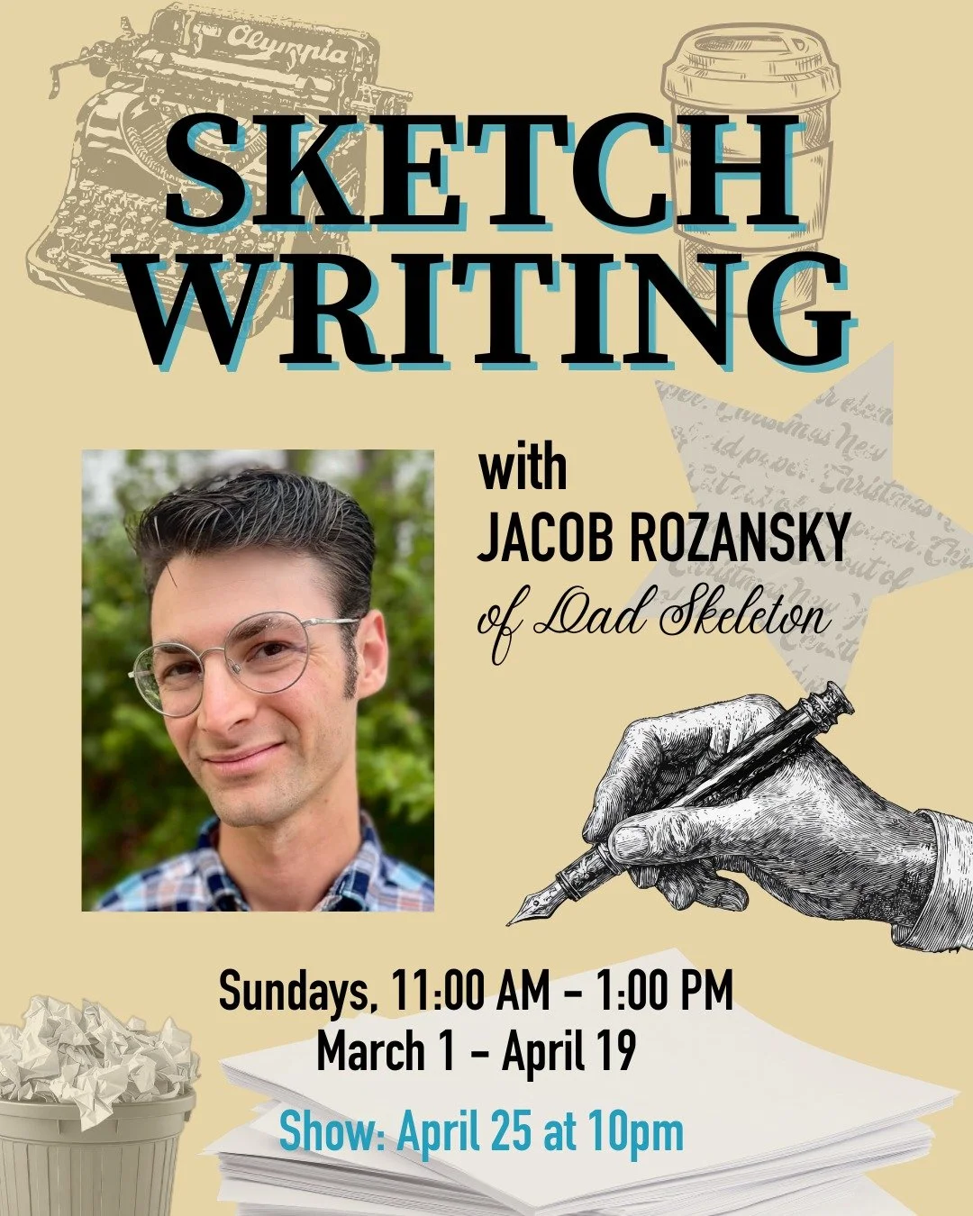 Register now for Sketch Writing class! Open to all levels, ends in a feature show written and produced by students! Link in bio: Workshops and Electives #sketchwriting #comedywriting #writing #libertystation