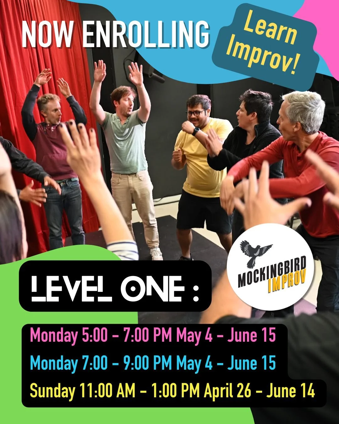 SPRING FORWARD and learn IMPROV!
Register now at link in tree!