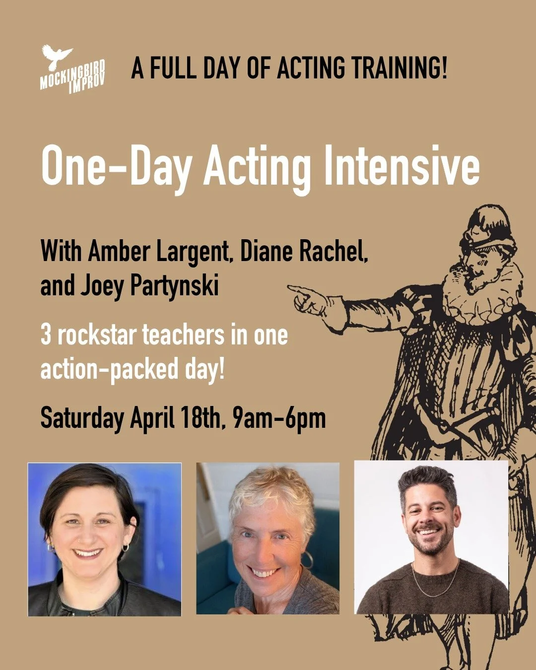 Don't miss this chance to work with three amazing teachers in one day! @hamberella @rachel.diane @joeyparty
