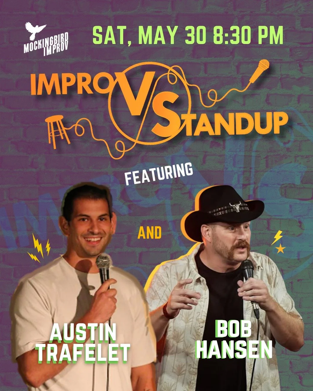 Tickets at link tree or https://www.mockingbirdimprov.org/tickets
@bobhansenjokes @austintrafelet #snadiegocomedyscene