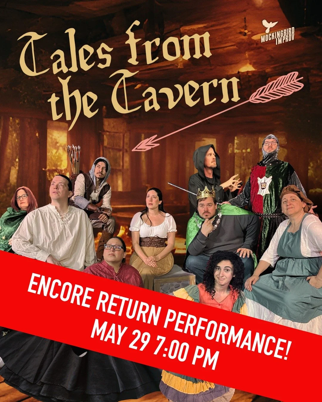 TONIGHT: The stone walls are being erected and the flickering sconces are being lighted! This is your last call for tickets...

Tix at link tree or https://www.mockingbirdimprov.org/tickets

#encoreperformance #medievalimprov #libertystationsandiego 