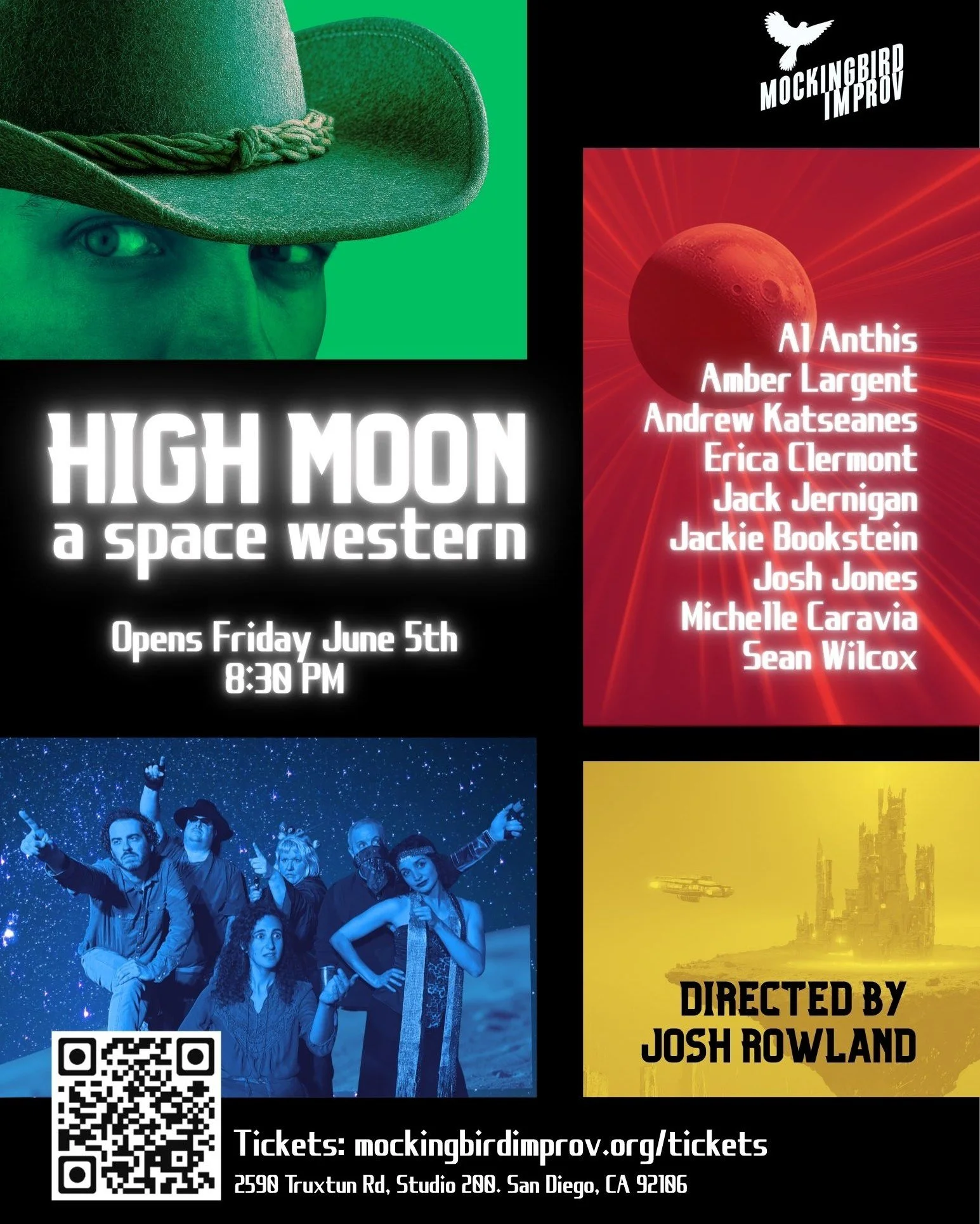Only here for the month of June so strike while the space-iron is hot. Tickets in link tree or https://www.mockingbirdimprov.org/tickets
#libertystationsandiego #ntcartsdistrictsandiego #spacewestern #scifi #genreimprov #longformimprov #fridaynightfu