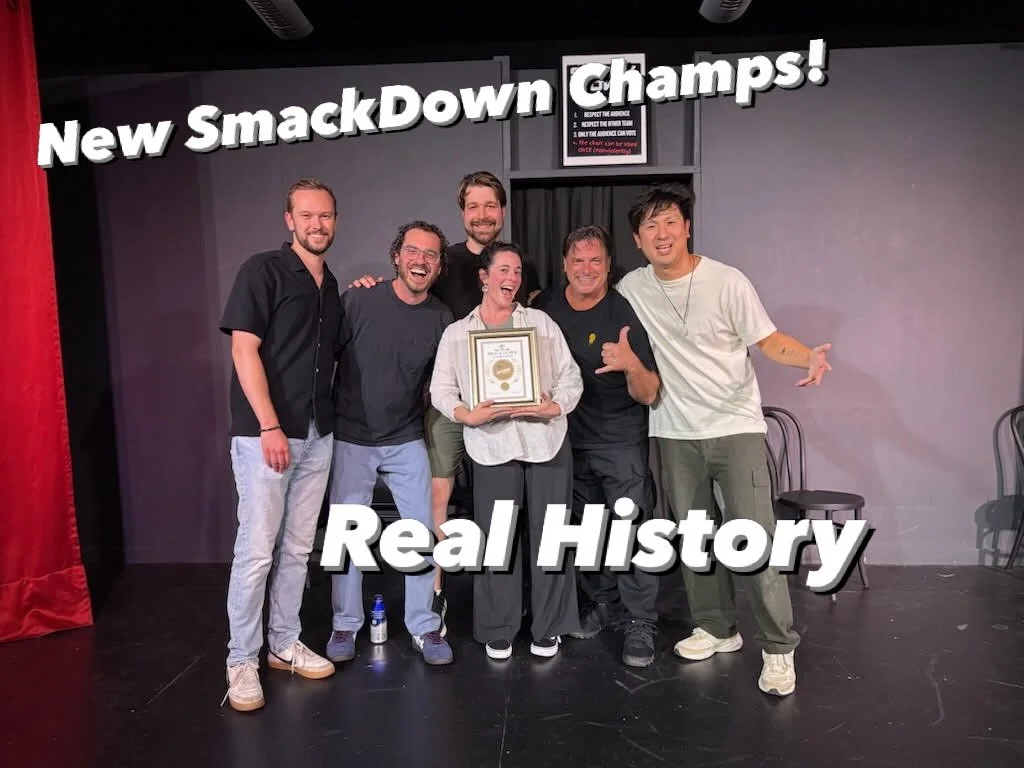 Congrats Real History @realhistoryimprov on Sunday&rsquo;s &ldquo;epic&rdquo; win at Mockingbird Improv&rsquo;s SmackDown. 🏅 One for the history books 📚