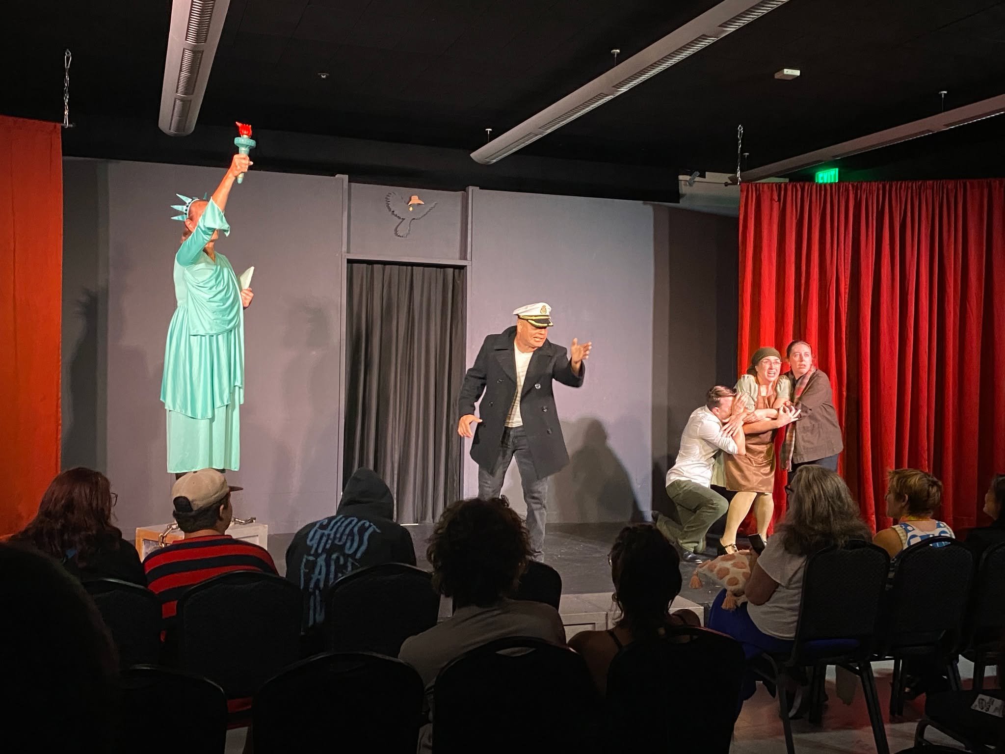 The immigrant experience (according to Writers Wing Sketch! ) 
NEXT SHOW: Saturday August 1!

#sketchcomedy #sandiegocomedy #sandiegosketch #sandiegocomedywriters #artsdistrictlibertystation
