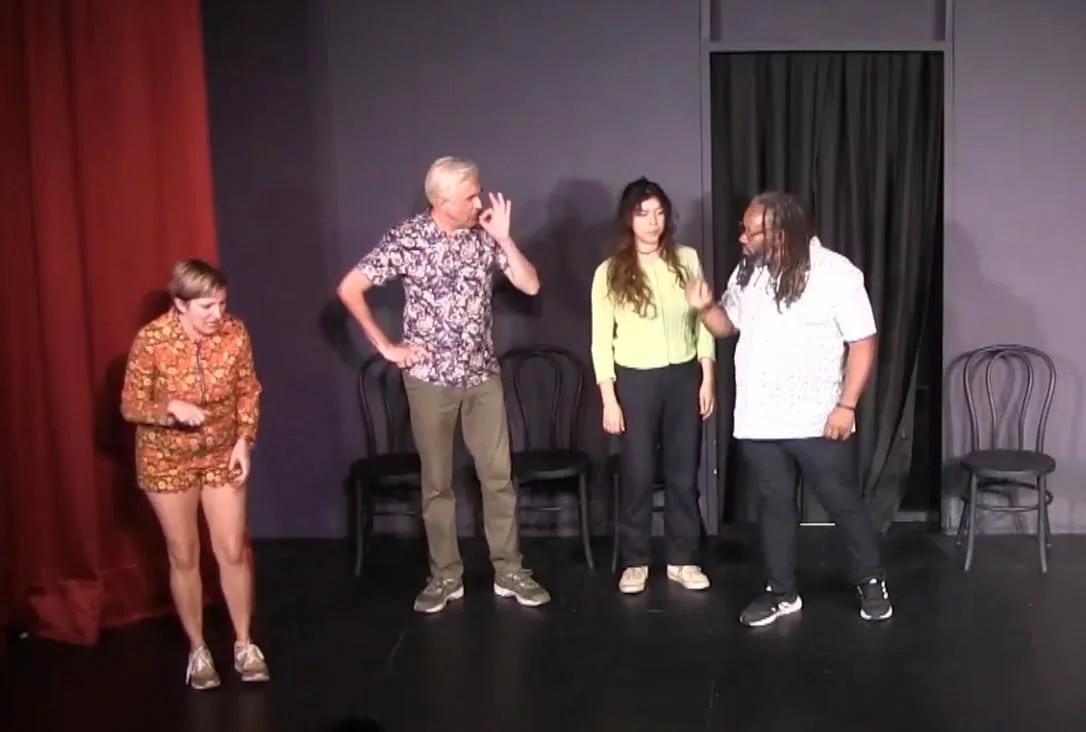 Teacher Feature! 👩&zwj;🎓 Thursday night team of Whitney, Peter, Paola and Gary performed a Close Quarters and afterward held a brief talk-back. Fun fun fun! 🤩