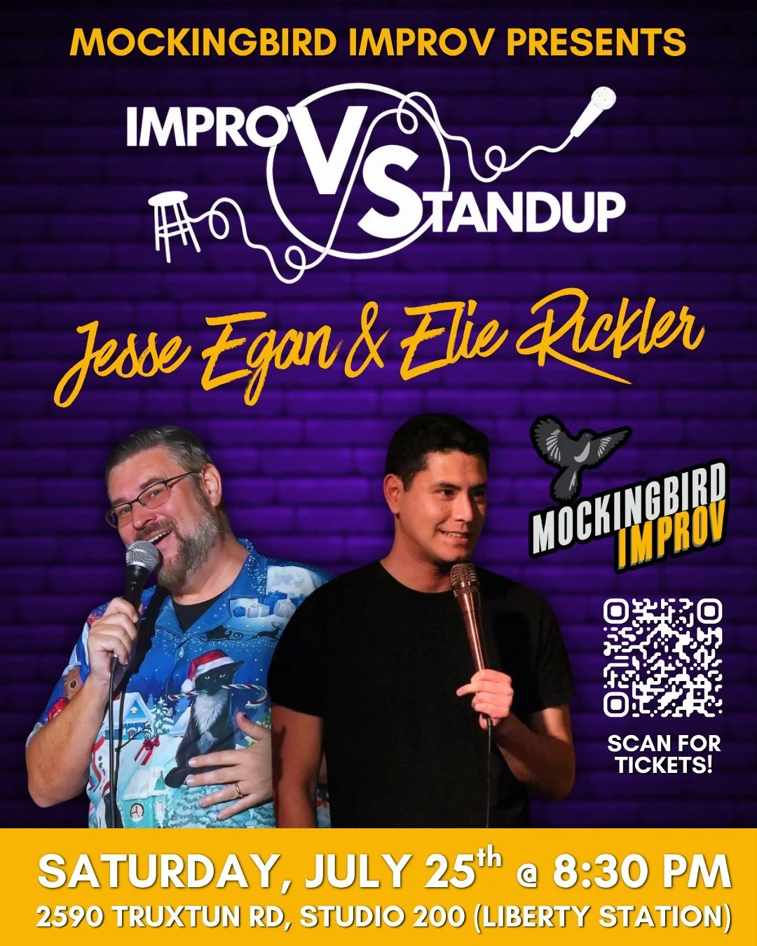 @jesseegancomedy @ricklerelie #sandiegocomedyscene #artsdistrictlibertystation