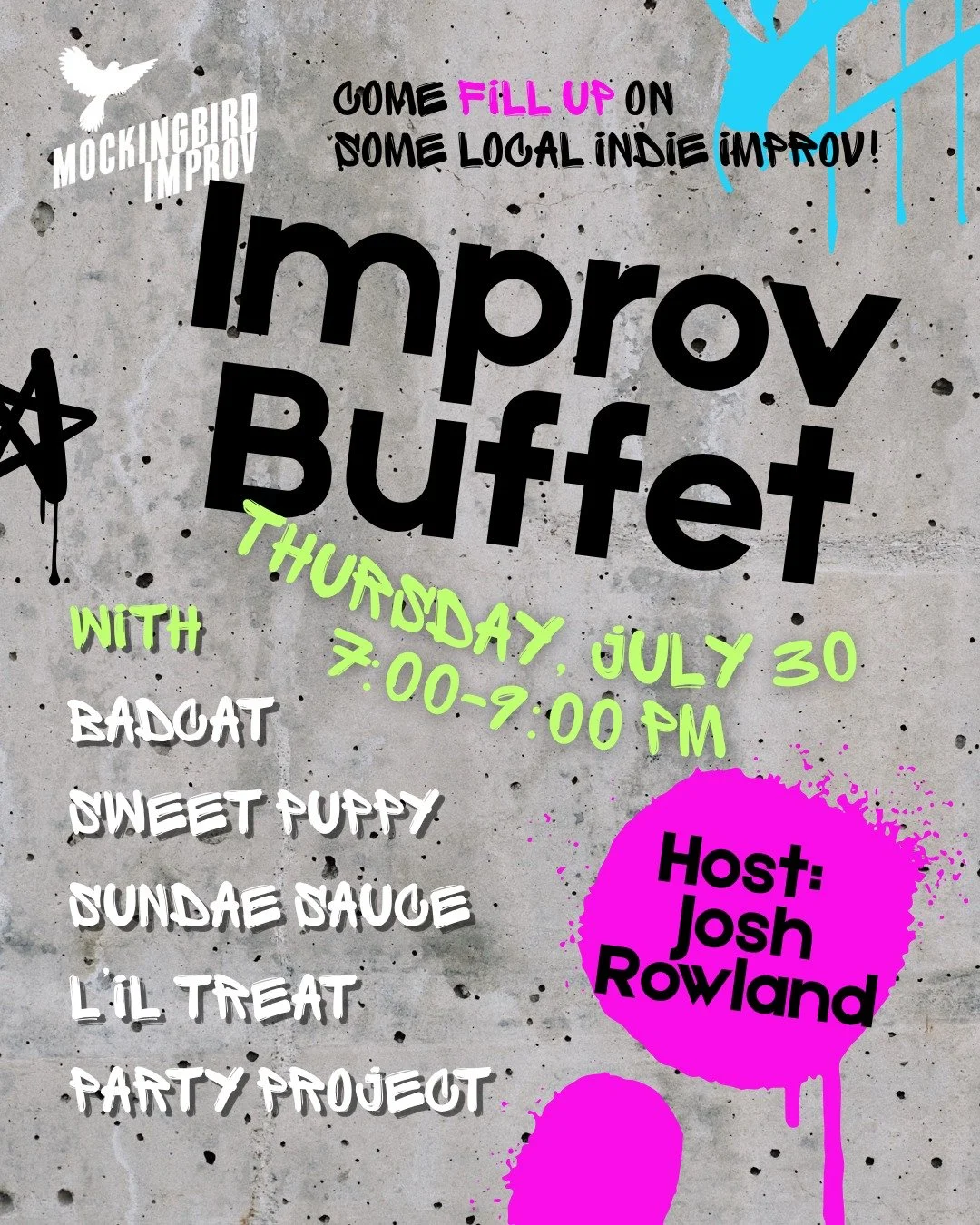 TONIGHT! $10 https://www.crowdwork.com/dashboard/shows/improv-buffet