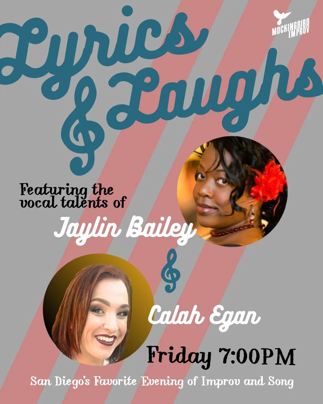 The one where songs are performed with brief vocalist interviews and we make up scenes based on them- for laughs! Tix in link tree or at our website: mockingbirdimprov.org/tickets. (kids only $5!)

#fridaynightfun #familyfriendly #affordablefun #sand