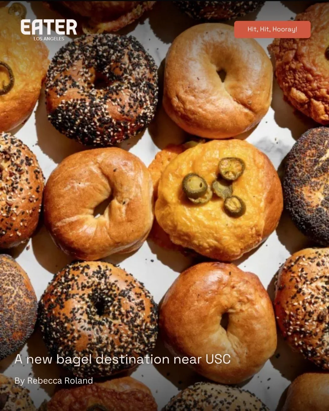 Looking for the perfect morning breakfast or a quick bite for lunch? Bagels by Kneady is at Rock &amp; Reilly&rsquo;s USC! Whether you&rsquo;re a college student or in the downtown area, be sure to stop by for these fresh-baked sourdough bagels! 🥯 
