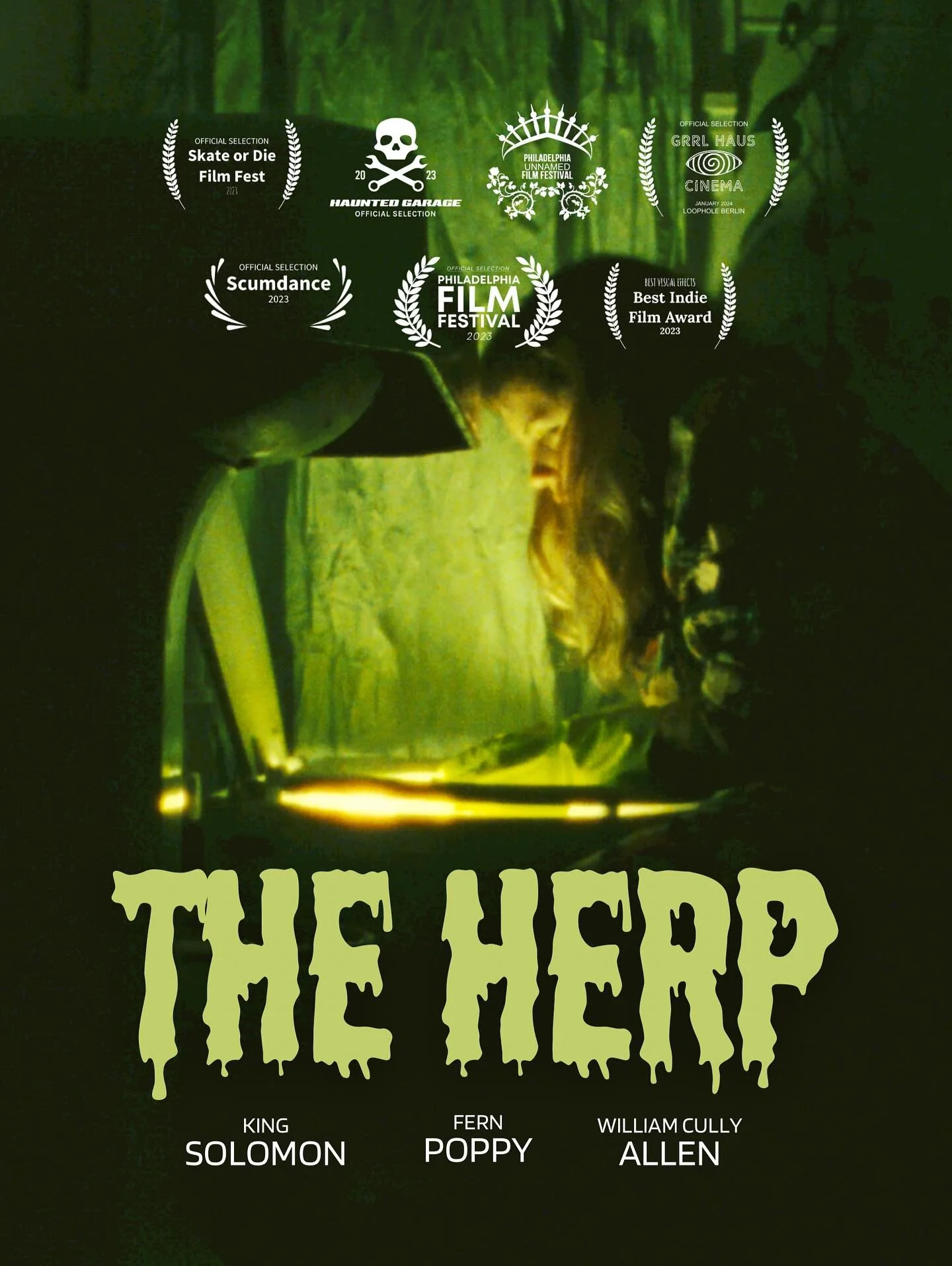 New lil poster for The Herp 💕🦠 have you seen it yet?? Link is in my bio 👁️

.

Starring @fernwashere , William Cully Allen &amp; @kingsolo215 
Directed by: @fernwashere 
DP: @aaron_fitzpatrick 
Music &amp; Sound: @kingsolo215 
Gaffer: @hashtagpete