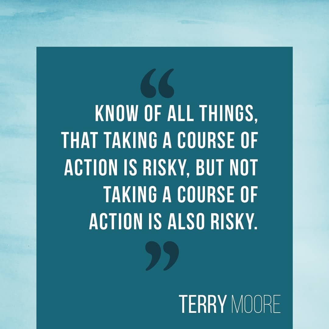 Know the things that you&rsquo;re willing to risk, know some idea about what the risks are, and try to be comfortable with that.