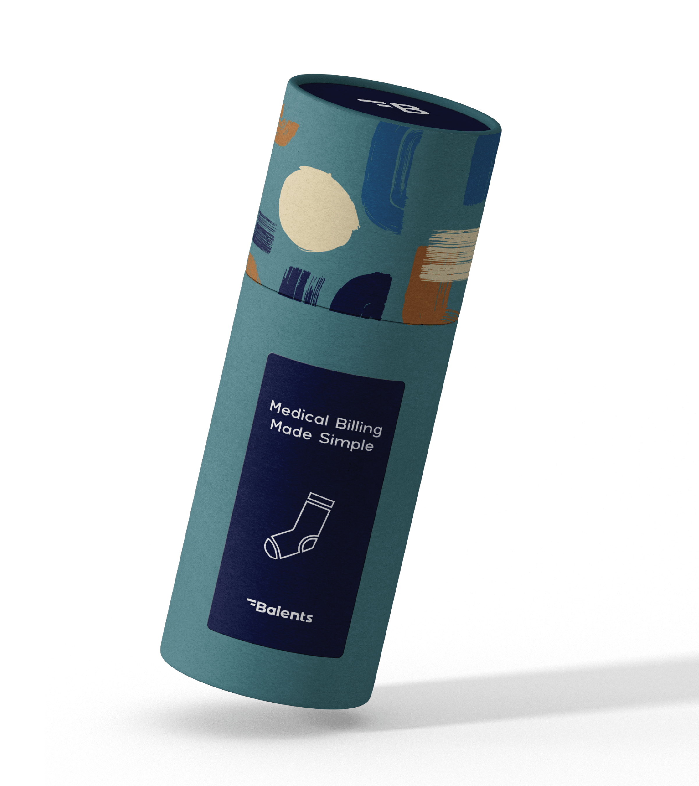 Sock tube designed for handing out at events but also to be included in anniversary package. Package design by Sydney Tucker.