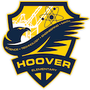 Hoover Elementary Logo with a Blue and Gold Eagle