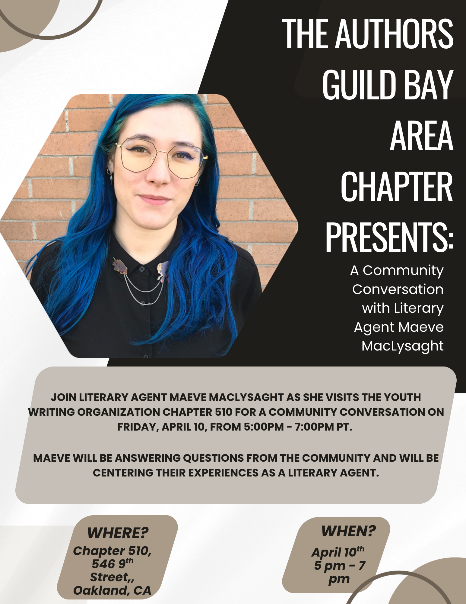 Community Conversation with literary agent Maeve MacLysaght