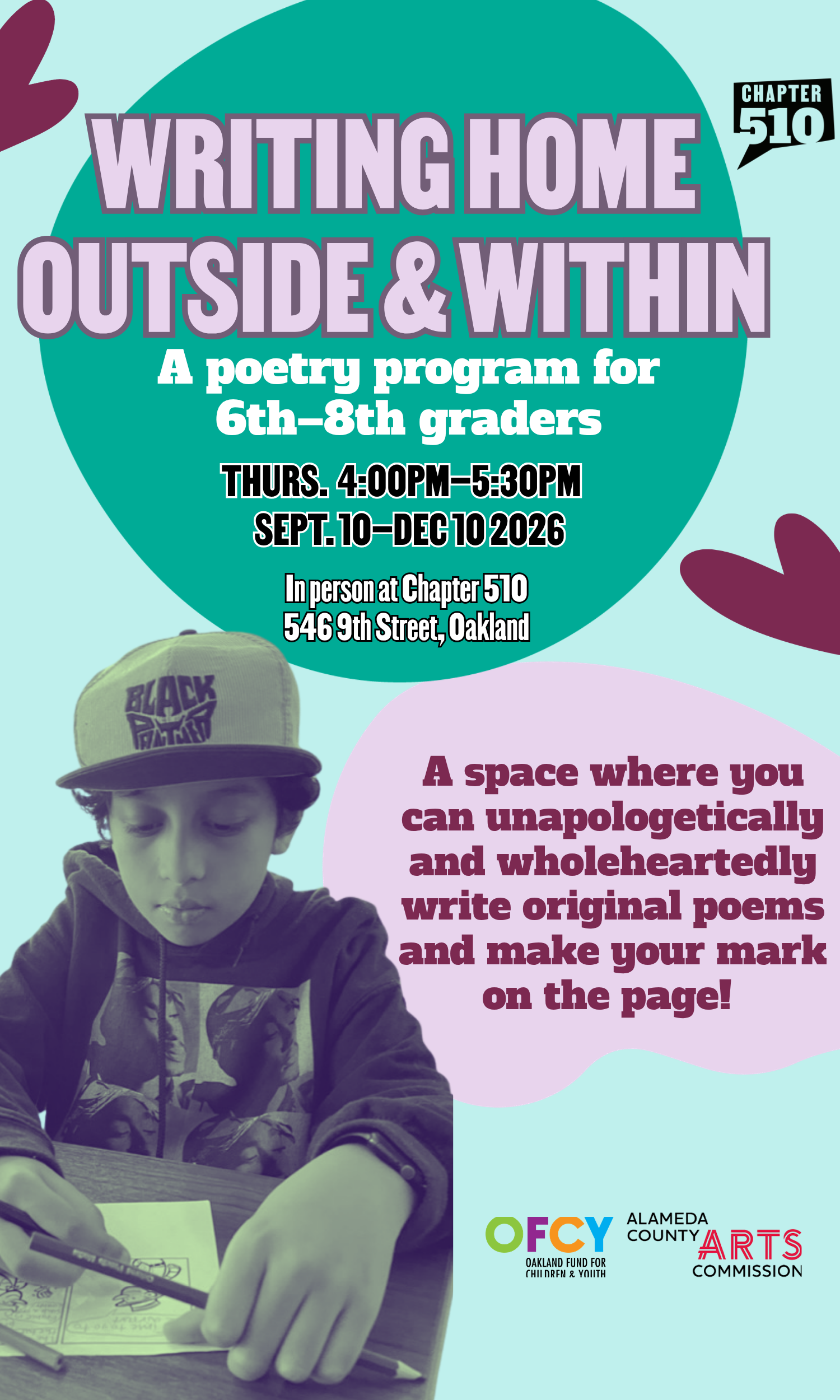 Writing Home Outside &amp; Within: A poetry Writing and Publishing Program for Middle School Students
