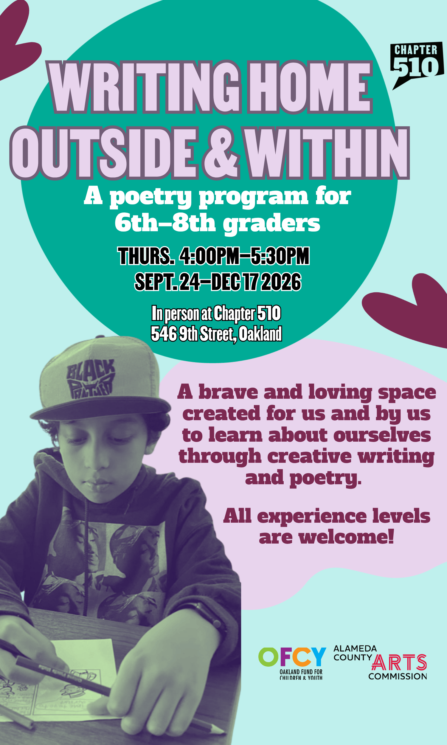 Writing Home Outside &amp; Within: A poetry Writing and Publishing Program for Middle School Students
