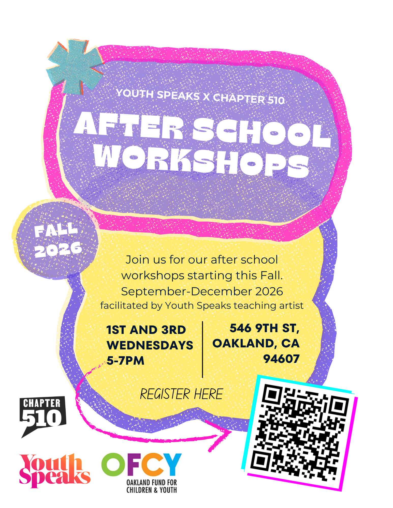 Youth speaks x Chapter 510 After School workshops