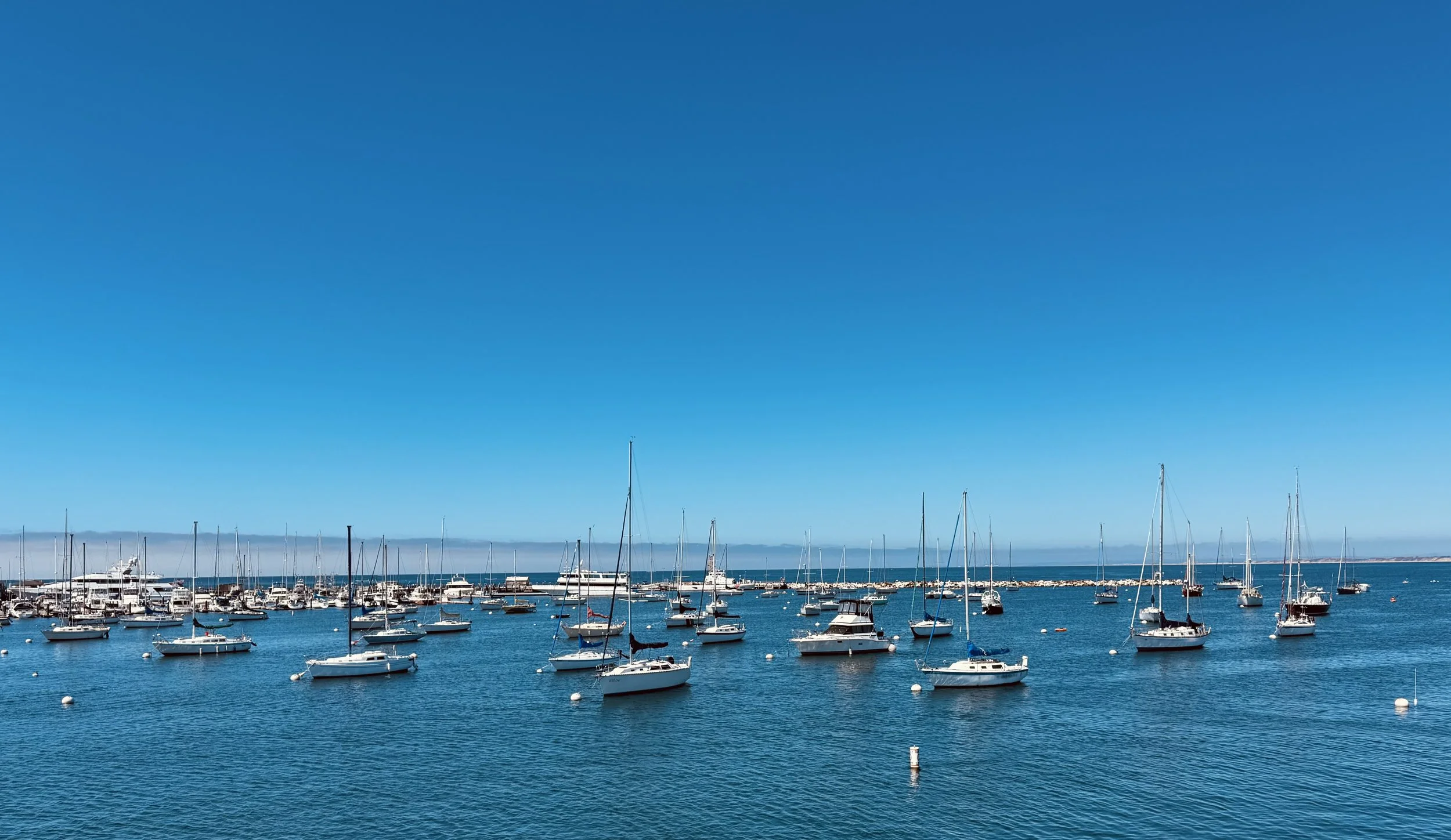 On a deck overlooking Monterey Bay